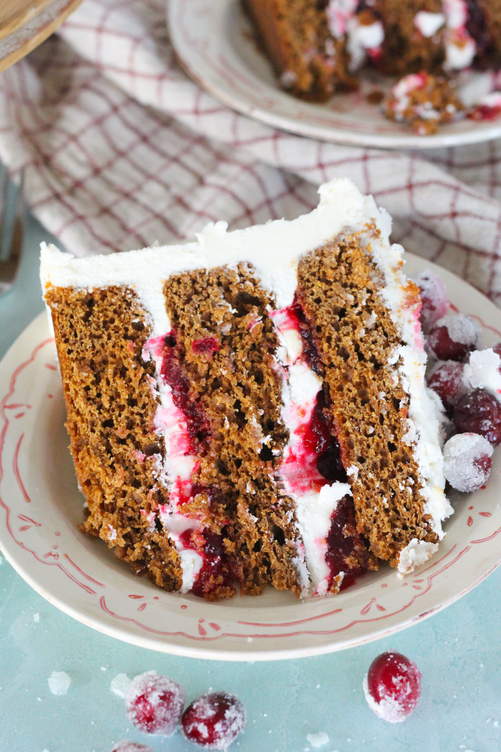 Cake on a plate.