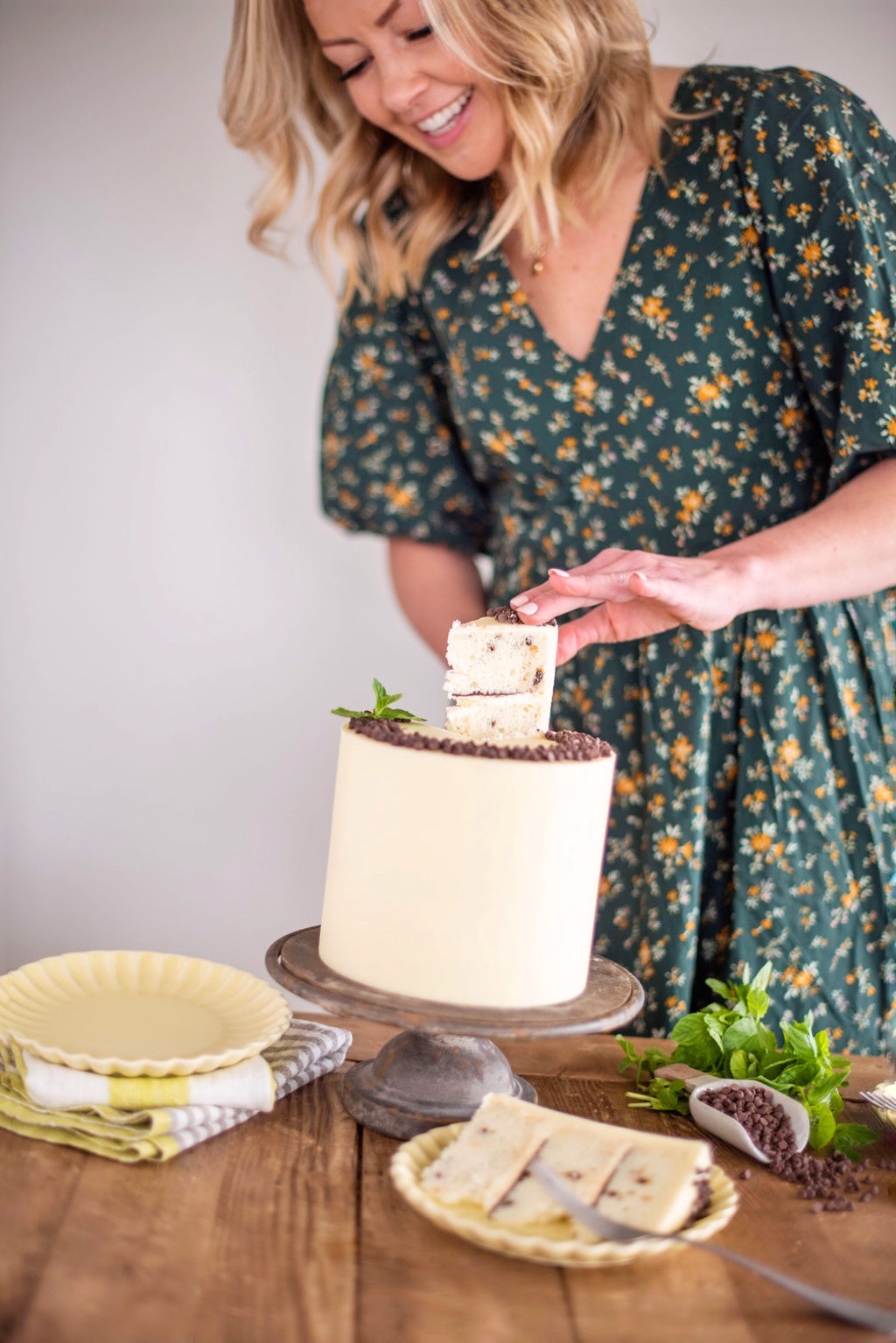 Mint Chocolate Chip Cake